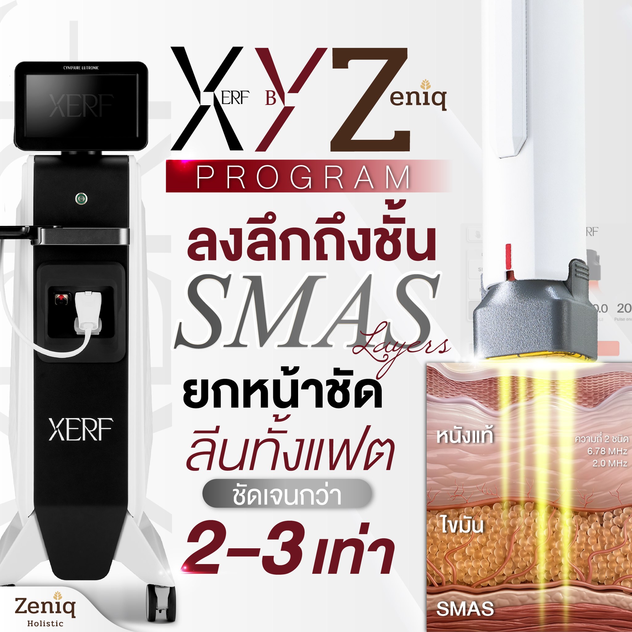 Xerf RF นวัตกรรมยกกระชับผิวหน้า Zeniq Holistic