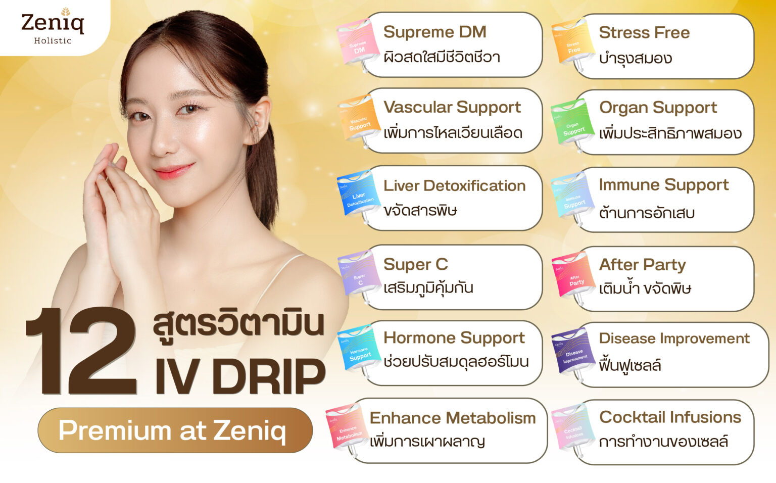 12 สูตรดริปวิตามิน IV Drip ที่ zeniq