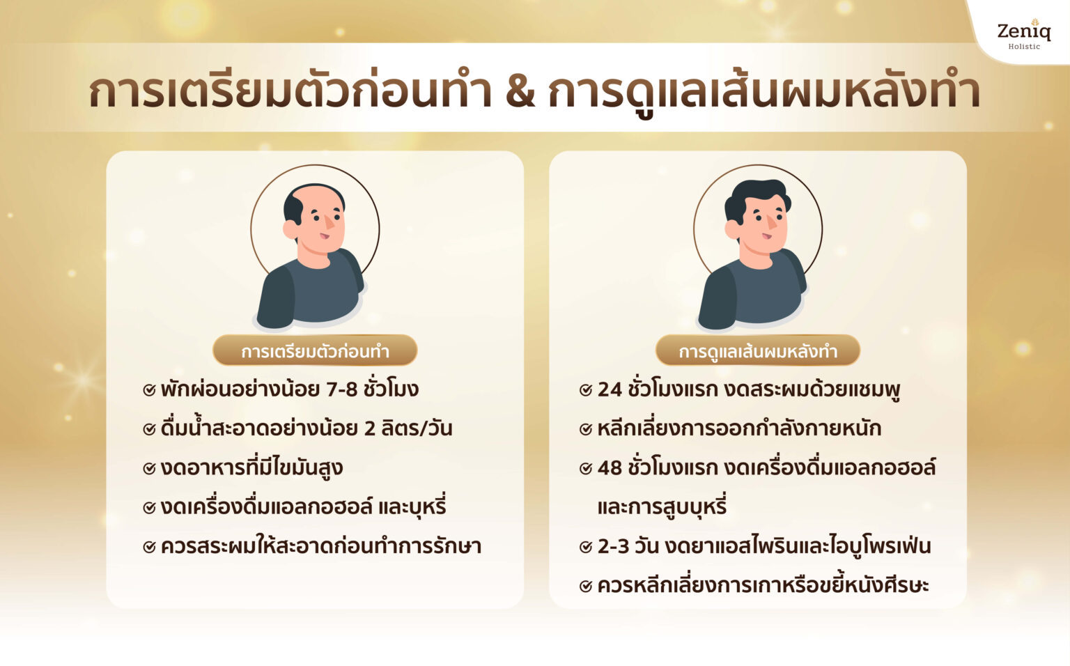 การเตรียมตัวก่อนทำ & การดูแลเส้นผมหลังทำ